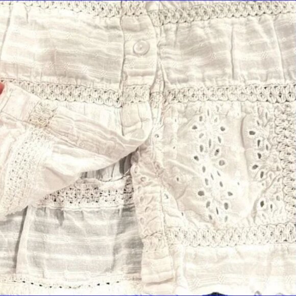 SUNDANCE Harmony Forever Blouse by DYLAN Cotton Crochet Top - NEW - Picture 7 of 8